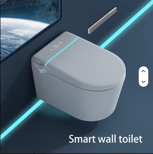 WC Elettrico Intelligente a Parete con Coperchio ad Apertura Automatica, Sedile Riscaldato, Scarico a Sifone, Telecomando, Design Moderno in Ceramica, Funzione Riscaldamento - Product Image 1