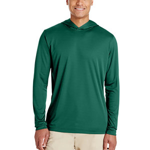 Sudaderas con capucha de manga larga de rendimiento de algodón para hombre Atlético ligero - Product Image 4