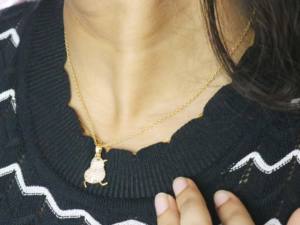 Collar de Plata con Colgante de Pájaro, Plata de Ley 925, Collar con Colgante Hecho a Mano, Collar con Cadena de Diamantes para Mujer - Product Image 4