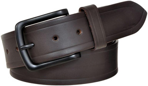 Ceinture en cuir noir pour hommes avec boucle en métal pistolet Authentique 100% Ceinture en cuir véritable pour hommes vintage - Product Image 4