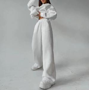 Conjunto Deportivo de Felpa Orgánica Gruesa para Mujer, Sudadera con Capucha y Pantalones Jogger, Ropa Deportiva Holgada de Invierno - Product Image 6