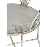 Chaise en métal rustique en forme de paon, chaise de jardin, style shabby chic, vieilli, meubles d'extérieur et d'intérieur, patio, décoration de maison de campagne