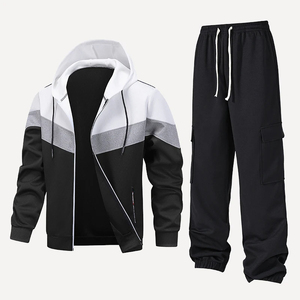 Ensemble de survêtement sportif pour homme, survêtement de qualité, costumes d'automne, 2 pièces, sweat-shirt + pantalon, tenue de sport, vêtements de mode masculine, survêtement à capuche - Product Image 1