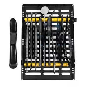 ชุดเครื่องมือผ่าตัดช่องปากขนาดเล็กสีดำ11ชิ้น - Product Image 2