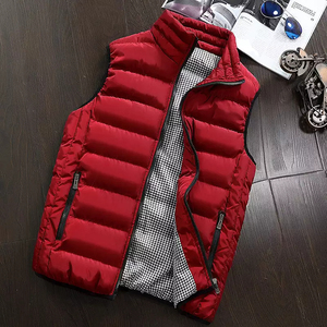 Haute qualité en plein air léger coupe-vent gilet fermeture éclair sans manches doudoune col montant veste bouffante - Product Image 4