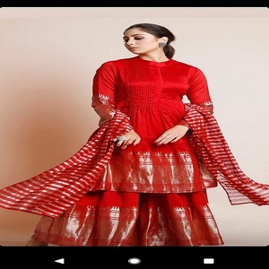 Novedades 2023: Kurta Anarkali Larga de Lino Aqua para Mujer, Bordada, de Kanya Fancy Garments, la Mejor Calidad - Product Image 1