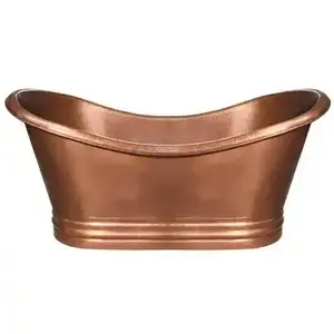 Wholesale Custom Size Pure Copper Material Bathtubs Hammered Bathtubs And Whirlpools Solid Surface Customized Shape