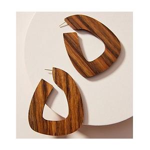 Pendientes hechos a mano de marcas populares de la mejor venta, joyería de moda para mujer, pendientes de madera personalizados de madera de alta calificación a precios bajos - Product Image 1