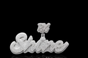 Pendentif Hip Hop en Acier Inoxydable Glacé avec Diamants CZ Personnalisé avec Nom - Product Image 3