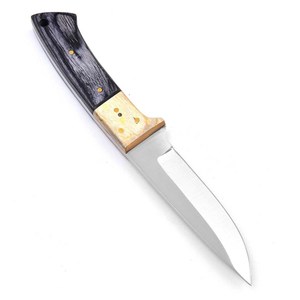 Couteau à lame fixe en acier 12c27 artisanal de style nordique, manche en bois, étui en cuir vertical, OEM, lame pleine, couteau à désosser, chasse - Product Image 4