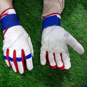 Gants de frappe de baseball en cuir véritable pour adultes, personnalisables, ambidextres, durables, de qualité supérieure pour l'entraînement, logo de couleur personnalisée - Product Image 6