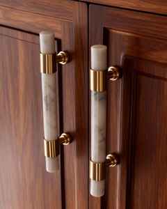 The <b>Craft</b> Exim Luxury Art Deco Marble Door Handle <b>for</b> Home Office Hotel <b>Cabinet</b> Wardrobe Premium Handcrafted Durable Hardware - Product Image 1