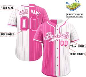 Maillot de baseball anti-humidité chemise de softball boutonnée à coupe personnalisée maille pour jeunes tissu à séchage rapide matériel sergé USA Sublimation - Product Image 4