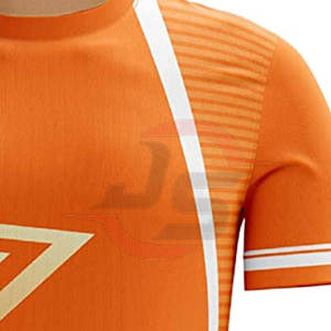 Venta al por mayor de alta calidad 100% poliéster Reversible de secado rápido transpirable ligero cuello en V manga corta diseño personalizado fútbol - Product Image 5