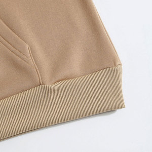 Vente en gros de sweats à capuche personnalisés avec logo en impression 3D en relief, en coton/polyester uni teint, grande taille, tissu français écologique pour hommes - Product Image 5