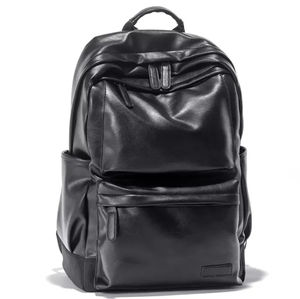 Nouveau sac à dos en cuir de différentes couleurs Vintage pochette pour ordinateur portable résistant à l'eau Roll Top College confortable sac de voyage léger - Product Image 2