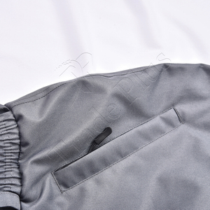 Pantalones de Nieve Impermeables Grises con Logotipo Personalizado, Estilo Cargo, Pantalones de Invierno con Cintura Ajustable con Cordón, Ventilación con Cremalleras, Corte Holgado - Product Image 4