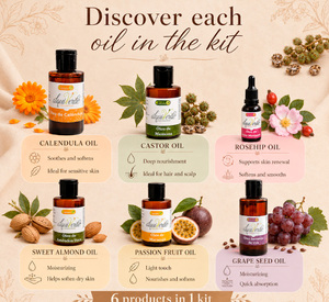 Collection d'huiles essentielles pures Alquiverde Ultimate Discovery - Ensemble de 6 huiles végétales premium pressées à froid, 100% pures, naturelles, végétaliennes - Product Image 3
