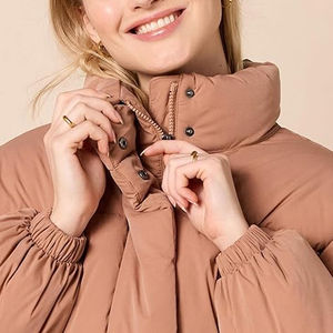 Veste d'hiver matelassée pour femmes sur mesure, service OEM, style bulle, chaude, respirante, imperméable, coupe-vent, vêtements d'extérieur en coton confortables - Product Image 4