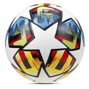 High quality soccer football footy training ball Size 5 PU Indoor football Match ball outdoor football