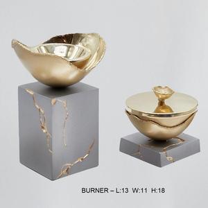 Brûleur d'encens en laiton et acier fait à la main de haute qualité avec support de conception de branche en acier inoxydable Offre Spéciale porte-encens Bakhoor - Product Image 3