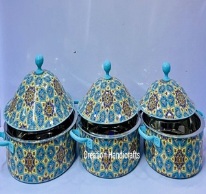 Olla y cazuela Caliente segura para alimentos 100% recubierta de esmalte de Color azul para uso en hoteles y hogares - Product Image 1