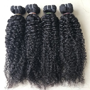 Paquetes de cabello humano rizado negro suave alineado con cutícula de visón crudo sin procesar al por mayor de envío directo del vendedor de cabello indio - Product Image 2