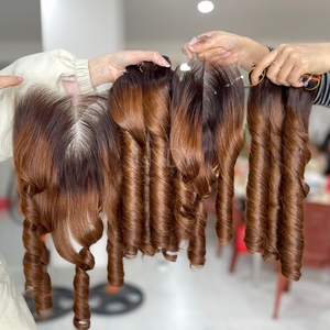 Extensiones de Cabello Humano Vietnamita Ombre de la Más Alta Calidad a Precio Increíble, Cabello Virgen Ombre, Juego de Paquetes con Cierre 2025 - Product Image 6