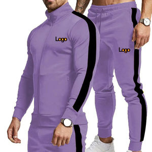 Nouvelle conception, survêtements de jogging personnalisés pour hommes en coton avec bandes réfléchissantes, marque privée, ensembles de survêtements 2 pièces, taille XL, polaire, été - Product Image 5