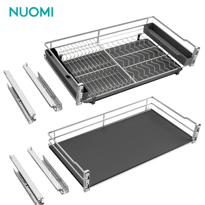 Ngăn kéo tủ bếp hiện đại NUOMI, giỏ trượt, giá để đồ đa năng bằng kim loại, giỏ kéo nhà bếp - Product Image 6
