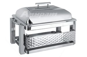 เซิร์ฟเวอร์บุฟเฟ่ต์สแตนเลสสำหรับงานแต่งงานและงานเลี้ยงรับรองจานหรูทำจากทองแดงทรงกลมหรูหราดีไซน์แบบอาหรับหรูหรา - Product Image 4