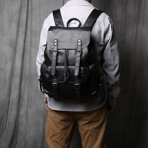 Manufacturer Custom High Quality Classic Luxury Daily Use Genuine Real Cow Leather Business Travel Laptop <b>Backpack</b> <b>for</b> <b>Men</b> - Product Image 6