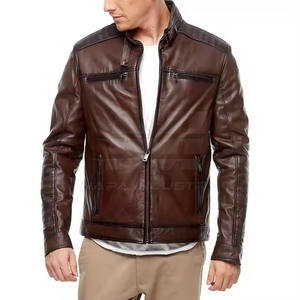 Prix de gros vestes en cuir vente chaude vestes en cuir 2025 nouveau style vestes en cuir pour hommes - Product Image 4