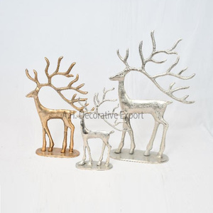 Sculpture de finition en or antique Sculpture en aluminium de qualité supérieure avec bougeoir pour Sculpture décorative de salon - Product Image 2