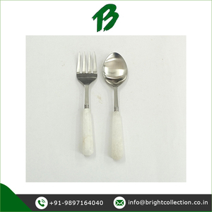 Proveedor de utensilios para servir de cuarzo blanco de calidad superlativa, mango de piedra natural, juego para servir ensaladas a un precio razonable - Product Image 3