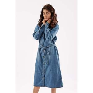 Vestido camisero MIDI de mezclilla para mujer - Product Image 4