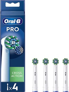 Oral-B Pro Cross Action-Cabezal de cepillo de dientes eléctrico y cerdas en ángulo para una extracción más profunda, paquete de 4 cabezales de cepillo de dientes, color blanco - Product Image 4