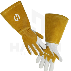 Guantes de seguridad de trabajo de alta temperatura Guantes gruesos a prueba de calor de cuero con protección completa que ofrecen descuentos a granel - Product Image 1