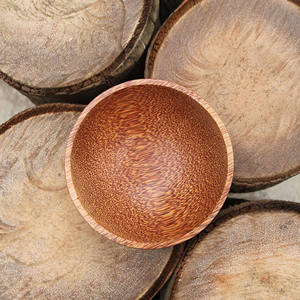 Ensemble de bols de service pour aliments bols en bois de noix de coco naturelle ensembles de vaisselle écologiques de qualité supérieure du Vietnam - Product Image 6