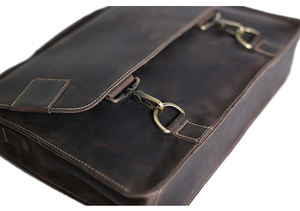 Sac d'ordinateur portable en cuir véritable de qualité supérieure avec un design élégant du fournisseur indien - Product Image 6