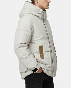 Chaqueta Acolchada Personalizada de Alta Calidad con Estampado OEM para Hombre, con Cuello Alto, Logotipo Frontal, Resistente al Viento e Impermeable, con Bolsillos para Invierno - Product Image 2