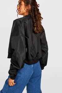 La última chaqueta Bomber de satén de invierno transpirable de alta calidad para mujer, diseño informal, estilo de punto, teñido liso, impermeable a prueba de viento - Product Image 6