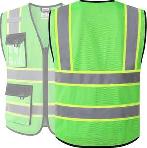 Gilet de sécurité réfléchissant léger Logo personnalisé maille respirante haute visibilité Construction vêtements de travail pour hommes - Product Image 6