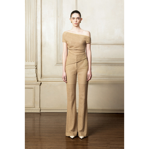 Pantalon pour femme en stock Pantalon évasé Nadia Taille haute Magasins en ligne de haute qualité Vêtements pour femmes Ensemble deux pièces pour femmes en gros - Product Image 1