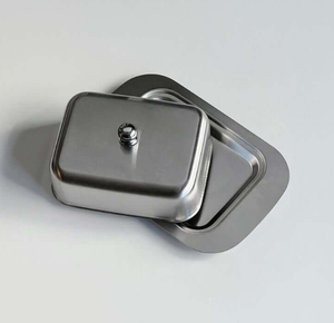 Eco-Friendly Modern Rectangle Steel <b>Butter</b> <b>Dish</b>-Business Gift - Product Image 1
