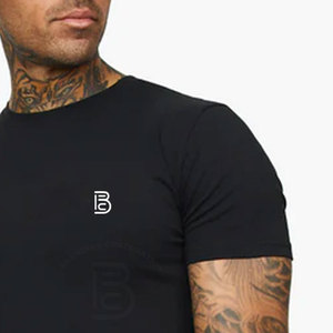 Camiseta de poliéster con logotipo personalizado para correr, ropa deportiva para gimnasio, camiseta de gimnasio para hombre a la venta - Product Image 6