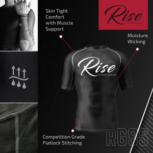 เสื้อรัดกล้ามเนื้อแขนครึ่งแขนเสื้อสำหรับฝึกยิมไม่มีจีบีหรูหรา - Product Image 5
