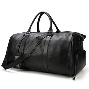 Sac de voyage avec logo personnalisé Sac De Voyage En Cuir Véritable Pour Homme Reisetasche Aus Fur Vintage Leather Travel Duffle Bag - Product Image 4