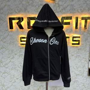 Sweat à capuche avec fermeture éclair le plus demandé avec étiquette personnalisée qualité supérieure broderie directe fabriqué en usine prix bon marché sweats à capuche pour hommes sweats à capuche pour hommes - Product Image 3