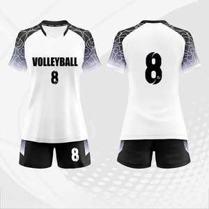 Vêtements de sport d'extérieur en polyester imprimés avec logo personnalisé de haute qualité, uniforme de volley-ball exclusif disponible en stock - Product Image 1